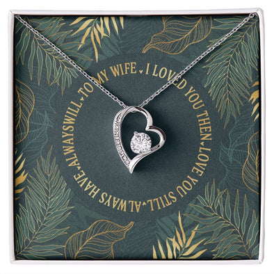Forever Love Necklace, To My Wife, Necklace With Message Card, Birthday Gift For Her