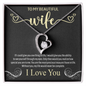 To My Beautiful Wife, Forever Love Necklace With I Would Give You The Ability To See Yourself Through My Eyes Message Card, Birthday, Gift For Her, Jewelry For Her, Pendant For Her