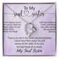 To My Soul Sister, Forever Love Necklace With You Will Always Be The Sister Of My Soul, The Best Friend Of My Heart Message Card, Necklace for Her, Birthday, Gift For Her, Jewelry For Her