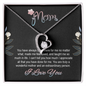 Mom, Forever Love Necklace With You Are Truly A Wonderful Mother and An Extraordinary Person Message Card, Mother's Day Gift, Birthday, Anniversary, Pendant For Her, Jewelry For Her