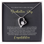 To A Beautiful Girl, Forever Love Necklace With Your Heart Will Always Guide Your Soul Message Card, Convocation Day Gift For Her, Pendant For Her, Jewelry For Her