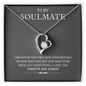 My Soulmate, Forever Love Necklace With Message Card, Pendant For Her, Birthday, Gift For Her, Jewelry For Her, Anniversary Gift, Flawless Necklace With Message Card