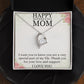 HAPPY MOTHER'S DAY MOM, I LOVE YOU, FOREVER LOVE NECKLACE FOR MOM, NECKLACE WITH MESSAGE CARD, BIRTHDAY, MOTHER'S DAY GIFT FOR HER