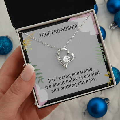 TRUE FRIENDSHIP, FOREVER LOVE NECKLACE FOR FRIENDS, FOREVER BEST FRIEND, BFF, BIRTHDAY/ FRIENDSHIP DAY GIFT FOR HER