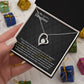 TO MY DAUGHTER, FOREVER LOVE NECKLACE WITH MESSAGE CARD, BIRTHDAY AND DAUGHTERS DAY GIFT FOR HER