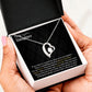 TO MY DAUGHTER, FOREVER LOVE NECKLACE WITH MESSAGE CARD, BIRTHDAY AND DAUGHTERS DAY GIFT FOR HER