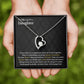 TO MY DAUGHTER, FOREVER LOVE NECKLACE WITH MESSAGE CARD, BIRTHDAY AND DAUGHTERS DAY GIFT FOR HER