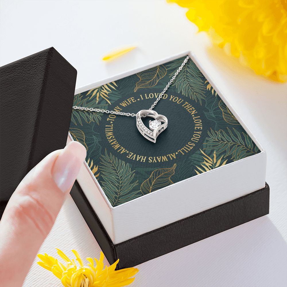 Forever Love Necklace, To My Wife, Necklace With Message Card, Birthday Gift For Her