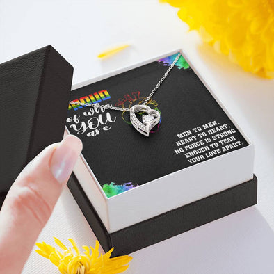 Gay pride jewelry, Proud Of Who You Are, Love is Love Jewelry, Necklace For LGBT Couples, Forever Love Necklace, Love Equality Jewelry, Pride Month Gift