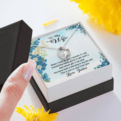 To My Wife, You Have Been a Blessing In My Life, Necklace With Message Card, Birthday, Valentine's Gift, Forever Love Necklace, Present For Wife
