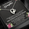 To My Daughter, You Are A True Gift From Above, Necklace With Message Card, Gift Ideas For Daughter, Birthday Gift, Customized Hearts Necklace, Forever Love Necklace