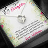 To My Daughter, You Will Always Find Me Right Here For You, Necklace With Message Card, Gift Ideas For Daughter, Birthday Gift, Customized Hearts Necklace