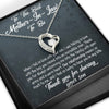 Mother In Law Necklace With Message Card, You Are Different Than My Mom, Mother's Day Necklace, Heart Necklace, Birthday Gift, Christmas Gift, Mother in Law Jewelry