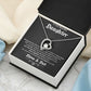 TO OUR BEAUTIFUL DAUGHTER, FOREVER LOVE NECKLACE WITH MESSAGE CARD, FROM MOM AND DAD, BIRTHDAY AND DAUGHTERS DAY GIFT FOR HER