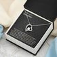 TO MY DAUGHTER, FOREVER LOVE NECKLACE WITH MESSAGE CARD, BIRTHDAY AND DAUGHTERS DAY GIFT FOR HER