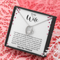 To My Wife, Forever Love Necklace With Thank You For Being My Dearest Wife Message Card, Jewelry For Her, Birthday Gift, Anniversary, Gift For Her, Pendant For Her