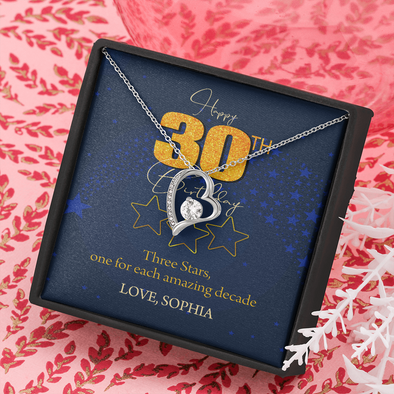 Customized Birthday Name & Age, Forever Love Necklace, Gift For Mom/Wife/Girlfriend/Sister, Best Birthday Gift For Her, Necklace For Her, Precious Gift For Her, Jewelry For Her
