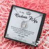 My Badass Wife, Forever Love Necklace With Straighten Your Crown And Remember I Will Love You Always Message Card, Jewelry For Her, Birthday, Gift For Her, Pendant For Her, Customized Message Card
