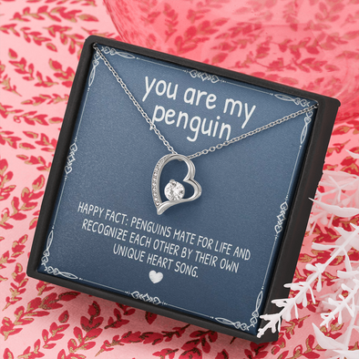 You Are My Penguin, Forever Love Necklace With Message Card, Jewelry For Her, Pendant For Her, Gift For Wife From Husband, Birthday, Anniversary Gift For Wife