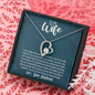 To My Wife, Forever Love Necklace With It Is A Gentle Love Full Of Understanding Message Card, Birthday, Anniversary, Gift For Her, Jewelry For Her, Pendant For Her
