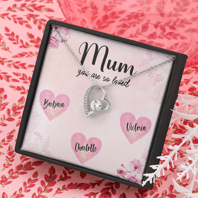 Mum Customized Pendant, Forever Love Necklace, Customized Pendant For Her, Mother's Day Gift, Birthday Gift, Christmas, Anniversary, Gift For Her, Valentine's Day, Jewelry For Her