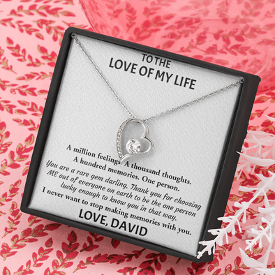 To Love Of My Life, Forever Love Necklace, Customized Pendant For Her, Birthday Gift, Christmas, Anniversary, Gift For Her, Valentine's Day, Jewelry For Her