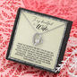 To My Beautiful Wife, Forever Love Necklace With I Love You More Than Words Can Say Message Card, Pendant For Her, Birthday, Anniversary, Gift For Her, Jewelry For Her