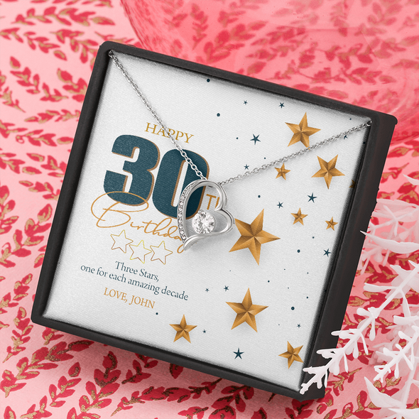 Customized Birthday Name & Age, Forever Love Necklace, Gift For Mom/Wife/Girlfriend/Sister, Best Birthday Gift For Her, Jewelry For Her, Precious Gift For Her, Necklace For Her