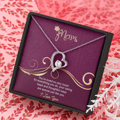 Mom, Forever Love Necklace With Your Ways are Special Just Like You Message Card, Mother's Day Gift, Pendant For Her, Anniversary, Birthday, Gift For Her, Jewelry For Her