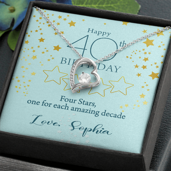 Customized Birthday Name & Age, Forever Love Necklace, Gift For Mom/Wife/Girlfriend/Sister, Birthday Gift For Her, Necklace For Her, Precious Gift For Her, Jewelry For Her, Best Birthday Gift
