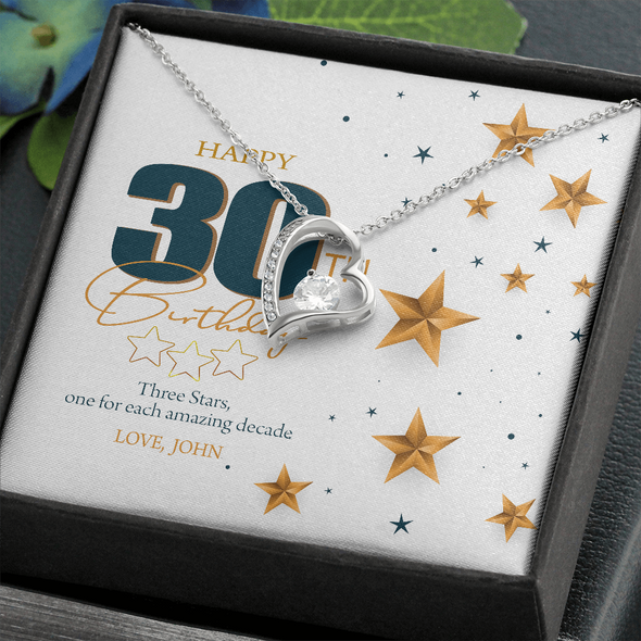 Customized Birthday Name & Age, Forever Love Necklace, Gift For Mom/Wife/Girlfriend/Sister, Best Birthday Gift For Her, Jewelry For Her, Precious Gift For Her, Necklace For Her