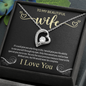 To My Beautiful Wife, Forever Love Necklace With I Would Give You The Ability To See Yourself Through My Eyes Message Card, Birthday, Gift For Her, Jewelry For Her, Pendant For Her