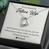 To My Beautiful Future Wife, Forever Love Necklace With I'll Keep Choosing You Message Card, Pendant For Her, Birthday, Anniversary, Gift For Her, Customized Message Card With Loved One Name