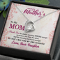 To My Mom, Forever Love Necklace With Thank You For Standing Back So That I May Find My Own Sunshine Message Card, Pendant For Her, Mother's Day Gift, Birthday Gift For Her, Jewelry For Her