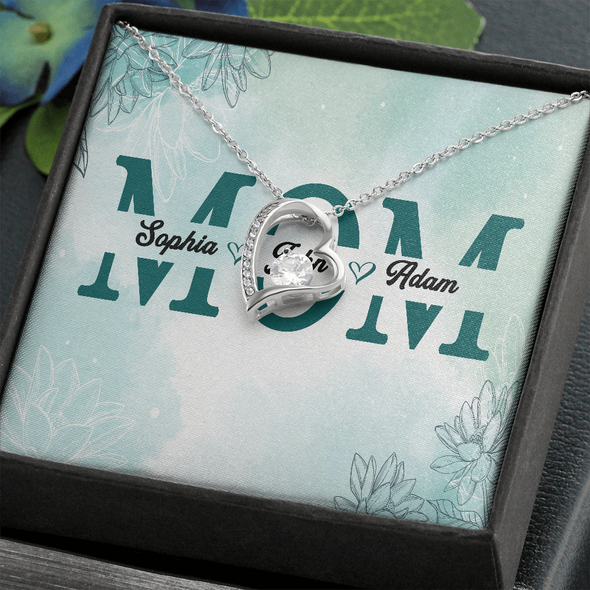Mom Customized Pendant, Forever Love Necklace, Customized Pendant For Her, Birthday Gift, Christmas, Anniversary, Gift For Her, Valentine's Day, Jewelry For Her