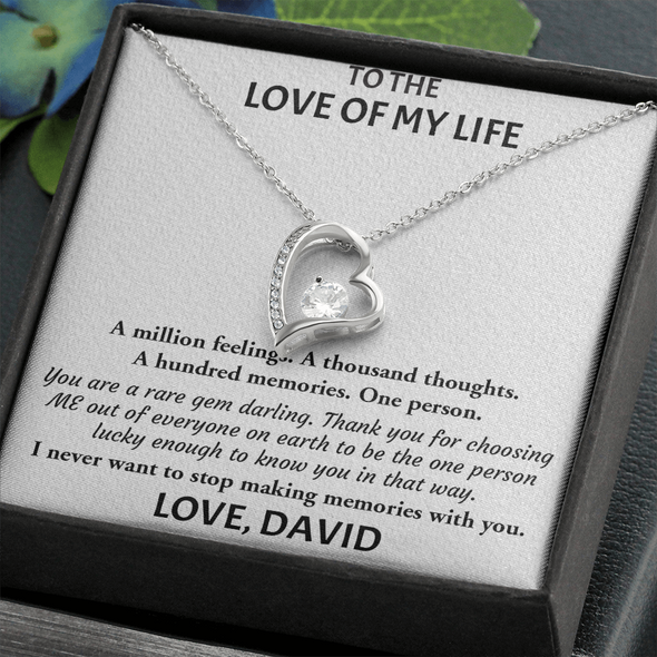 To Love Of My Life, Forever Love Necklace, Customized Pendant For Her, Birthday Gift, Christmas, Anniversary, Gift For Her, Valentine's Day, Jewelry For Her