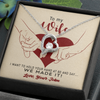 To My Wife, Forever Love Necklace With I Want To Hold Your Hand And Message Card, Anniversary, Birthday, Gift For Her, Jewelry For Her, Pendant For Her, Customized Message Card With Loved One Name