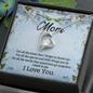 Mom, Forever Love Necklace With For All The Words That Sometimes Go Unspoken Message Card, Jewelry For Her, Mother's Day Gift, Anniversary, Birthday Gift For Her, Pendant For Her