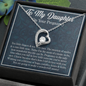 To My Daughter On Your Pregnancy, Forever Love Necklace Gift With Pregnancy Is The Only Time When You Fall in Love Message Card, Pregnancy Gift For Your Daughter, Pendant For Her, Necklace For Her