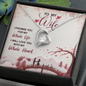 To My Wife, Forever Love Necklace With I Promise You My Whole Life & Whole Heart Message Card, Jewelry For Her, Birthday Gift, Anniversary, Gift For Her, Pendant For Her
