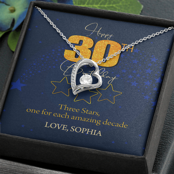 Customized Birthday Name & Age, Forever Love Necklace, Gift For Mom/Wife/Girlfriend/Sister, Best Birthday Gift For Her, Necklace For Her, Precious Gift For Her, Jewelry For Her