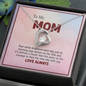 To My Mom, Forever Love Necklace With Your Smile Brightens Like Morning Rays Shines On The Hills Message Card, Mother's Day Gift, Pendant For Her, Birthday Gift, Jewelry For Her