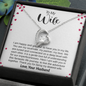 To My Wife, Forever Love Necklace With Thank You For Being My Dearest Wife Message Card, Jewelry For Her, Birthday Gift, Anniversary, Gift For Her, Pendant For Her