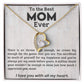 TO THE BEST MOM EVER, I LOVE YOU WITH ALL MY HEART, FOREVER LOVE  NECKLACE WITH MESSAGE CARD FOR MOM, BIRTHDAY, MOTHER'S DAY GIFT FOR HER