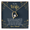 To My Beautiful Wife, Forever Love Necklace With I Love Who We Are Together Message Card, Pendant For Her, Jewelry For Her, Anniversary, Birthday, Gift For Her, Customized Message Card