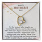 HAPPY MOTHERS DAY, FOREVER LOVE NECKLACE FOR MOM, NECKLACE WITH MESSAGE CARD, BIRTHDAY, MOTHER'S DAY GIFT FOR HER, FROM DAUGHTER/SON