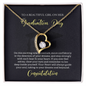 To A Beautiful Girl, Forever Love Necklace With Your Heart Will Always Guide Your Soul Message Card, Convocation Day Gift For Her, Pendant For Her, Jewelry For Her