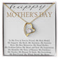 HAPPY MOTHERS DAY, FOREVER LOVE NECKLACE FOR MOM, NECKLACE WITH MESSAGE CARD, BIRTHDAY, MOTHER'S DAY GIFT FOR HER