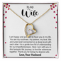 To My Wife, Forever Love Necklace With Thank You For Being My Dearest Wife Message Card, Jewelry For Her, Birthday Gift, Anniversary, Gift For Her, Pendant For Her