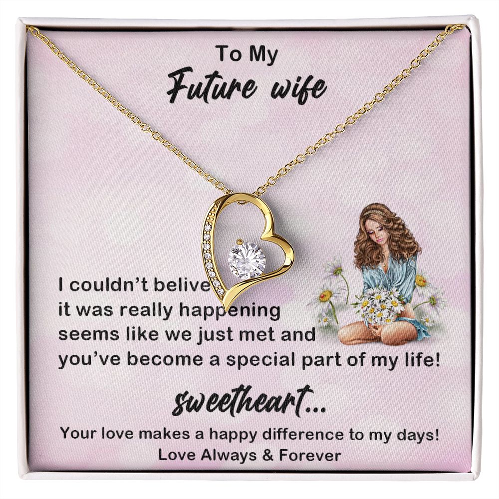 Forever Love Necklace, My Future Wife, Necklace With Message Card, Birthday Gift For Her